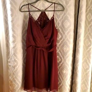 David's Bridal Wine Color dress